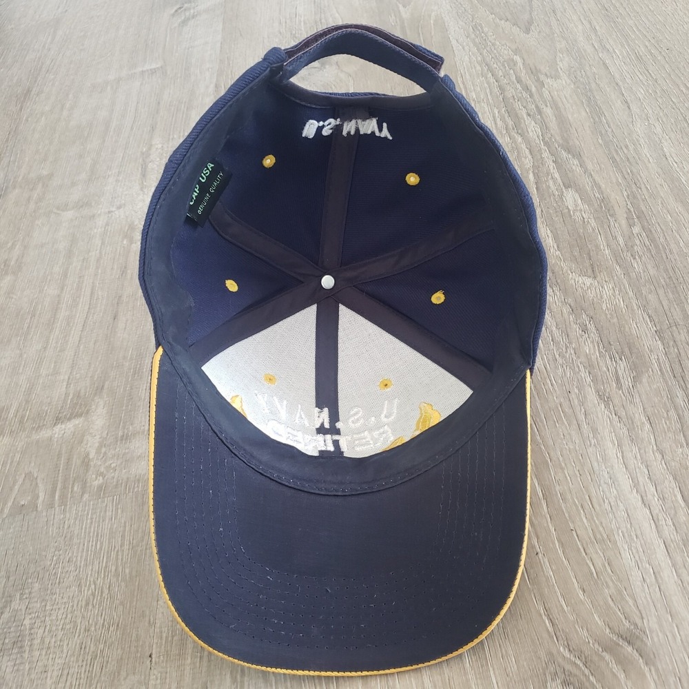 US Navy Retired Officer‎ Adjustable Strapback Baseball Hat Cap Scrambled Eggs - Picture 5 of 7